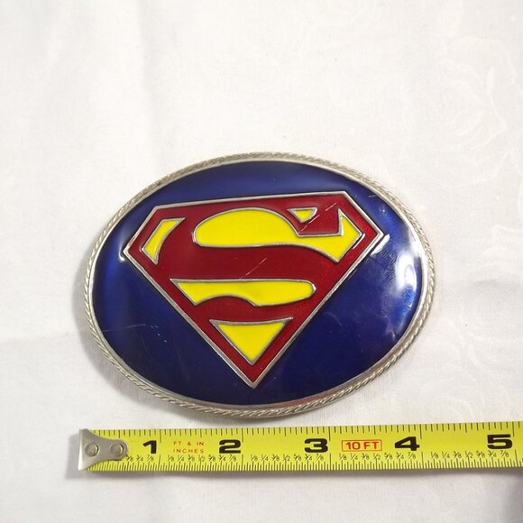 Distressed Superman Belt Buckle, Novelty or Costume Buckle - Picture 2 of 7